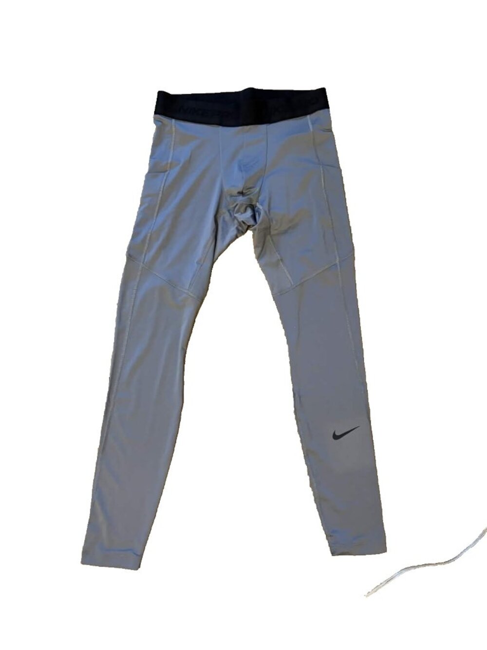 NWT! Nike Men's Size M Pro Training Tights with Pockets Gray Dri-Fit Polyester